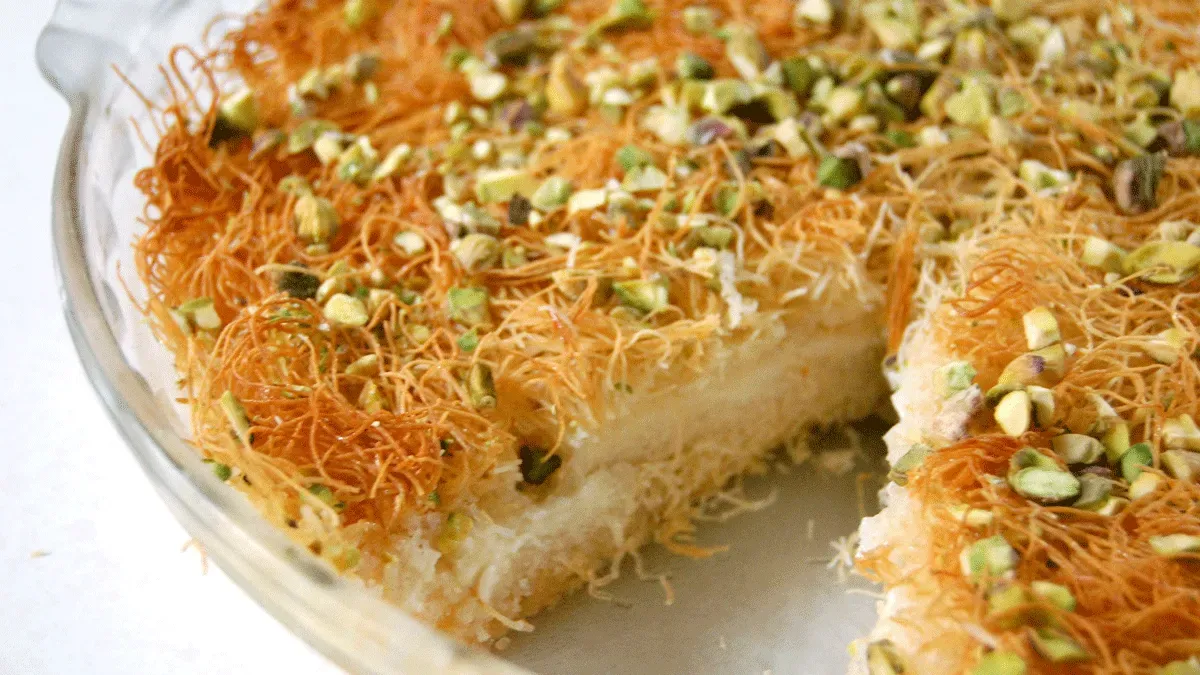 Authentic arabic dessert with cheese: Knafeh secrets