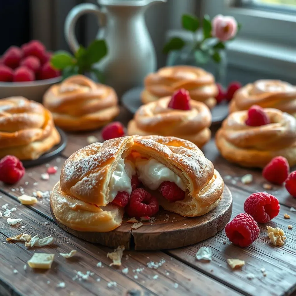 Assembling and Baking Your Raspberry Puff Pastry Dessert