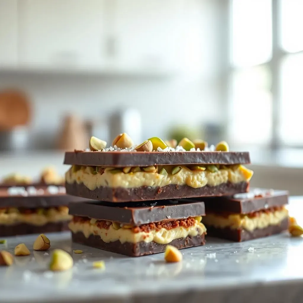 Easy Pistachio Butter Dessert Recipe: Chocolate Bars